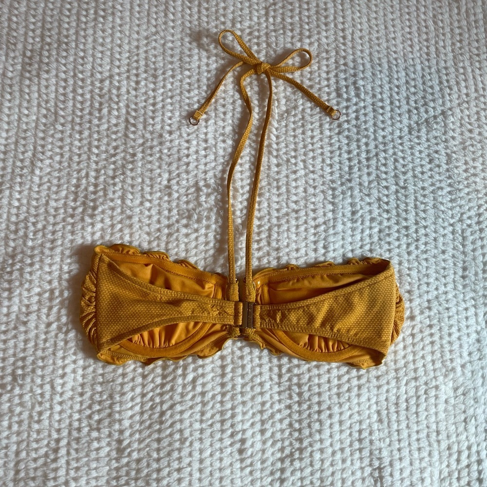 Seafolly | Stardust U-Tube Bandeau Bikini Top in Saffron | Swim Top | NWOT - Picture 2 of 16